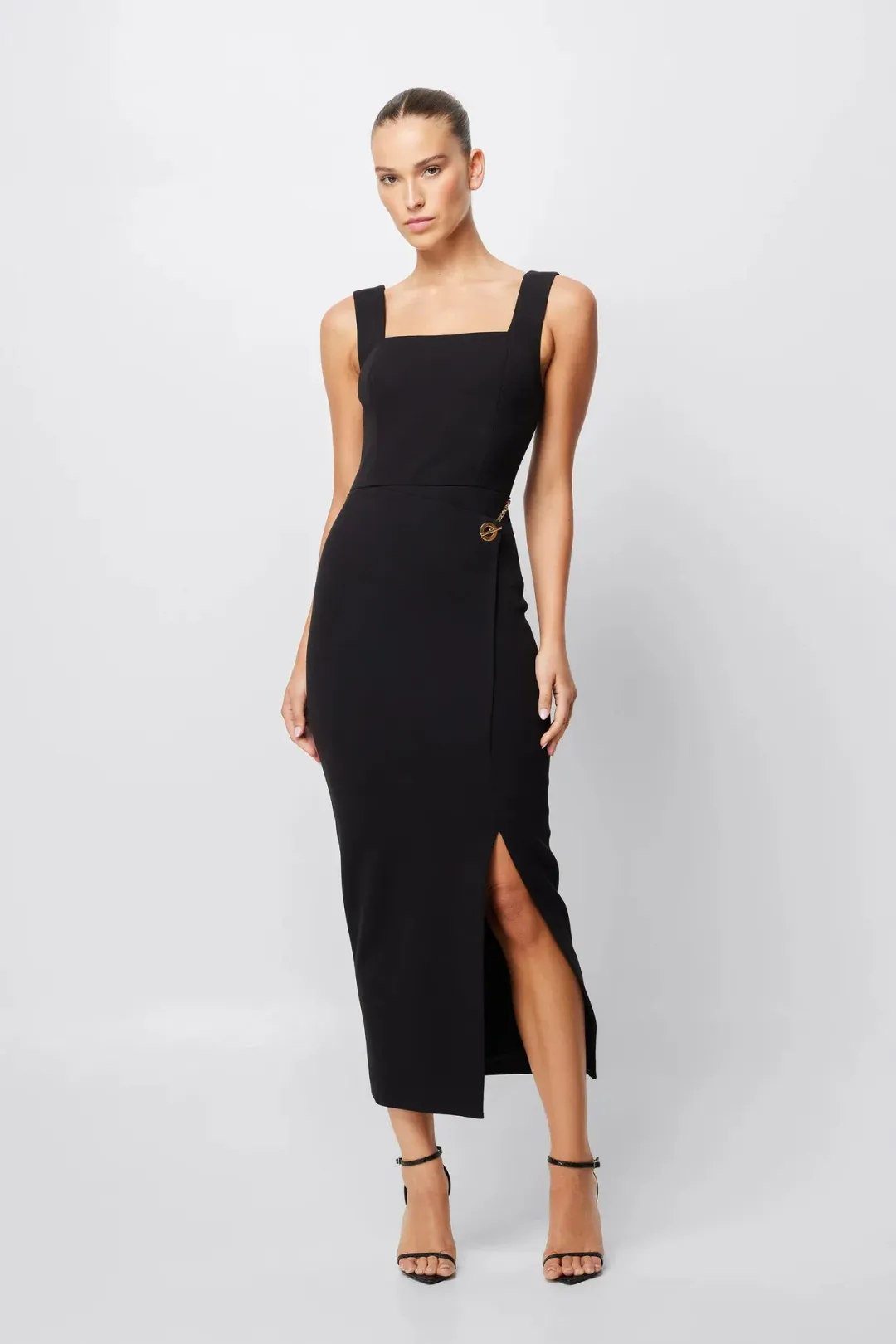 Mossman Envy Midi Dress Black Size AU 10  for rent on The Volte - main image