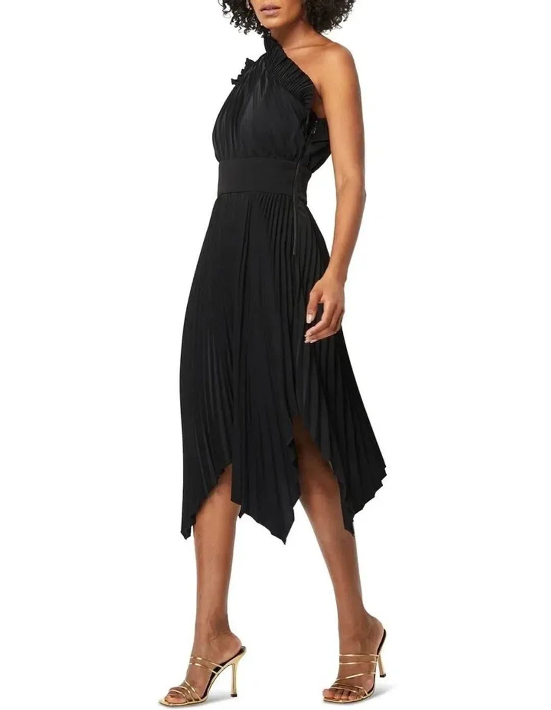 Mossman THE LADY LIKE MIDI DRESS Black Size AU 8 for rent on The Volte - main image