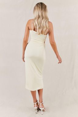 Misha Vanina Midi Dress Light Limoncello Size 10/M for rent on The Volte - image 2