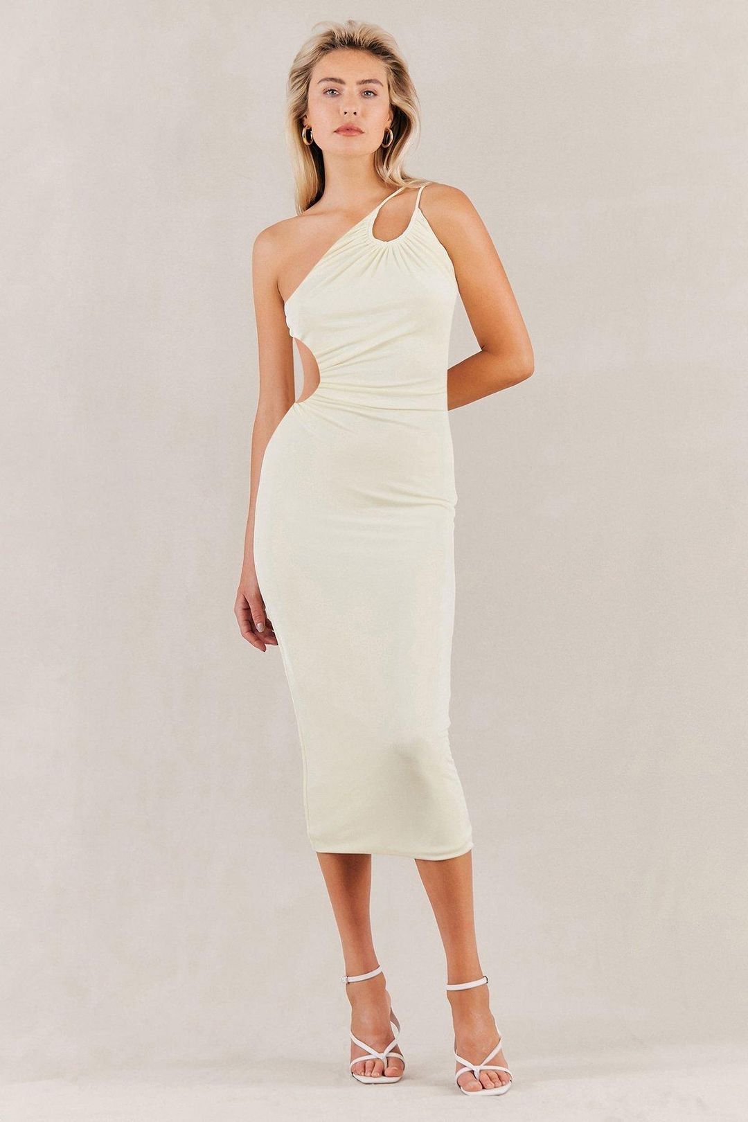 Misha Vanina Midi Dress Light Limoncello Size 10/M for rent on The Volte - main image