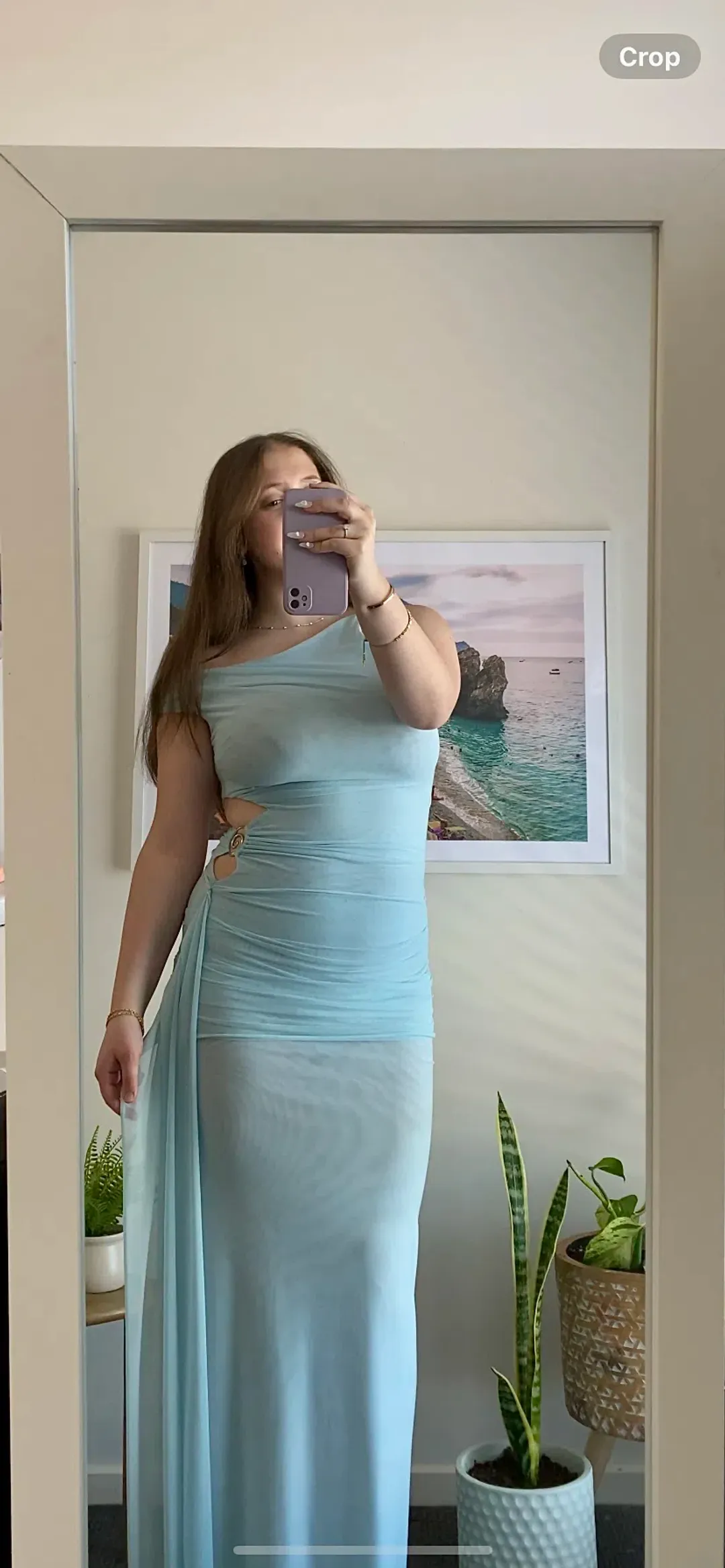 Bec & Bridge Kailani Asym Dress in Dolphin Blue Size XS / AU 6 for rent on The Volte - main image
