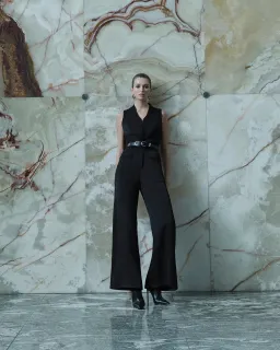Cue Twill Utility Jumpsuit Black Size 14 for rent on The Volte - image 4
