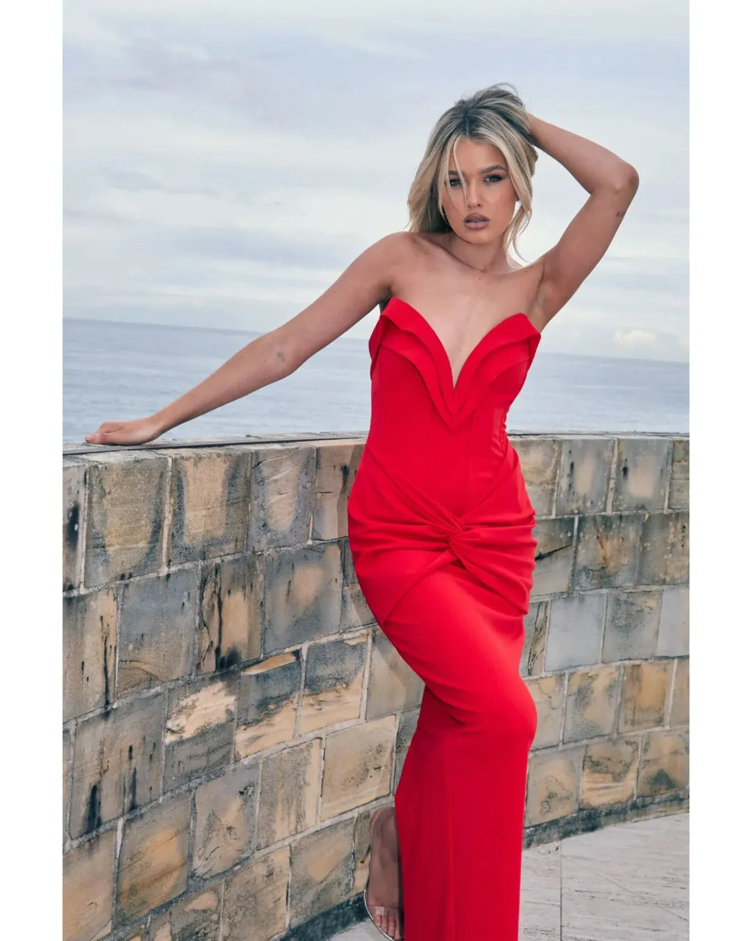 Bianca & Bridgett Adriana Dress Red Size AU 6 for rent on The Volte - main image