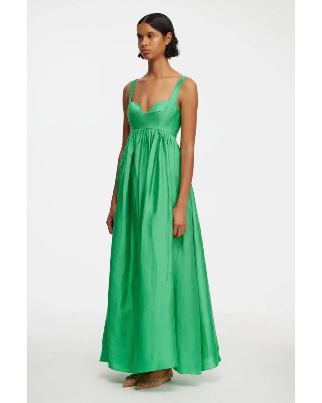 Acler Sandgate Maxi Dress in Shamrock Size AU 10  for rent on The Volte - main image
