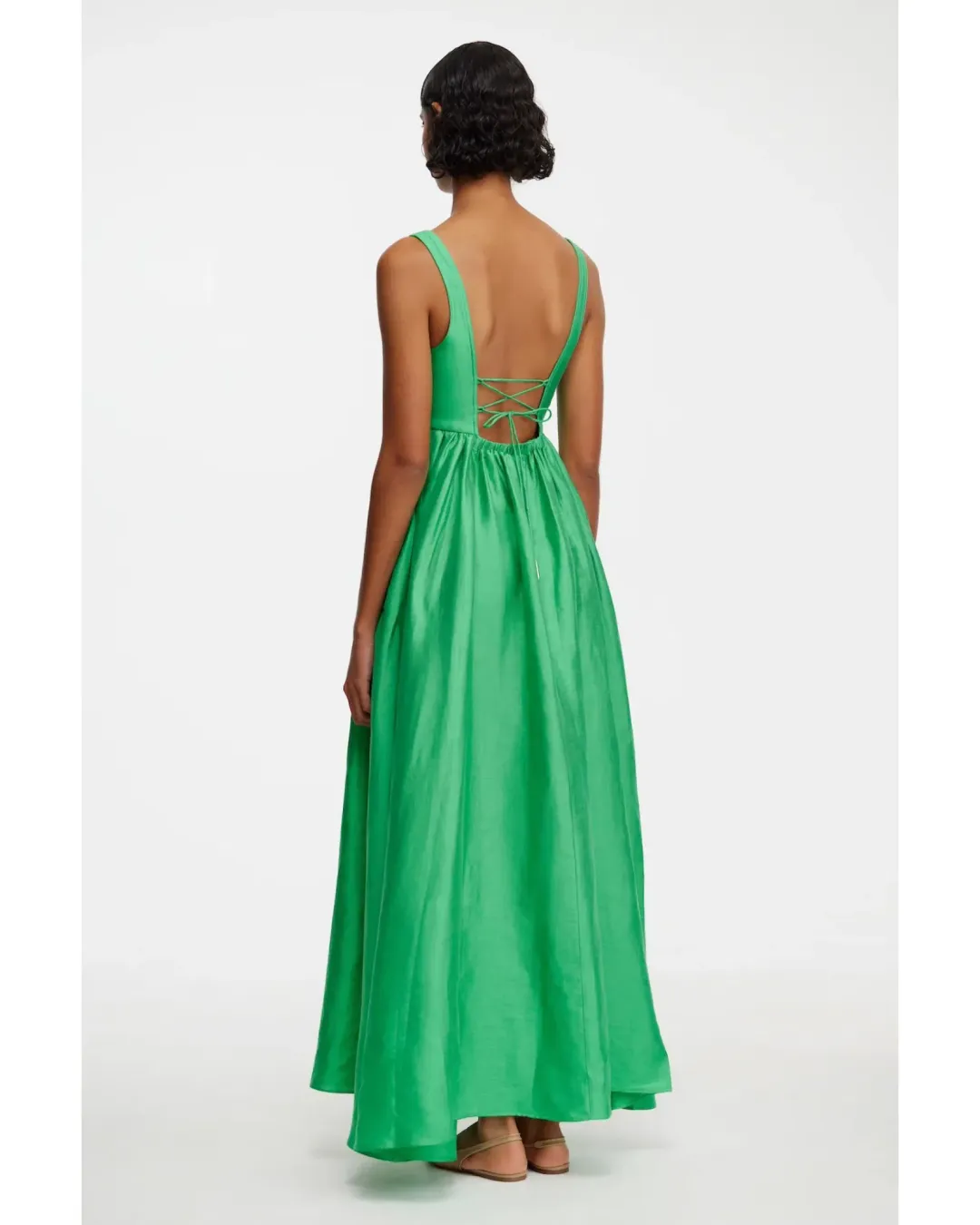 Acler Sandgate Maxi Dress in Shamrock Size AU 10  for rent on The Volte - main image