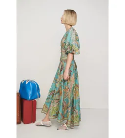Alemais Franca Midi Dress Green Size 10  for rent on The Volte - image 3