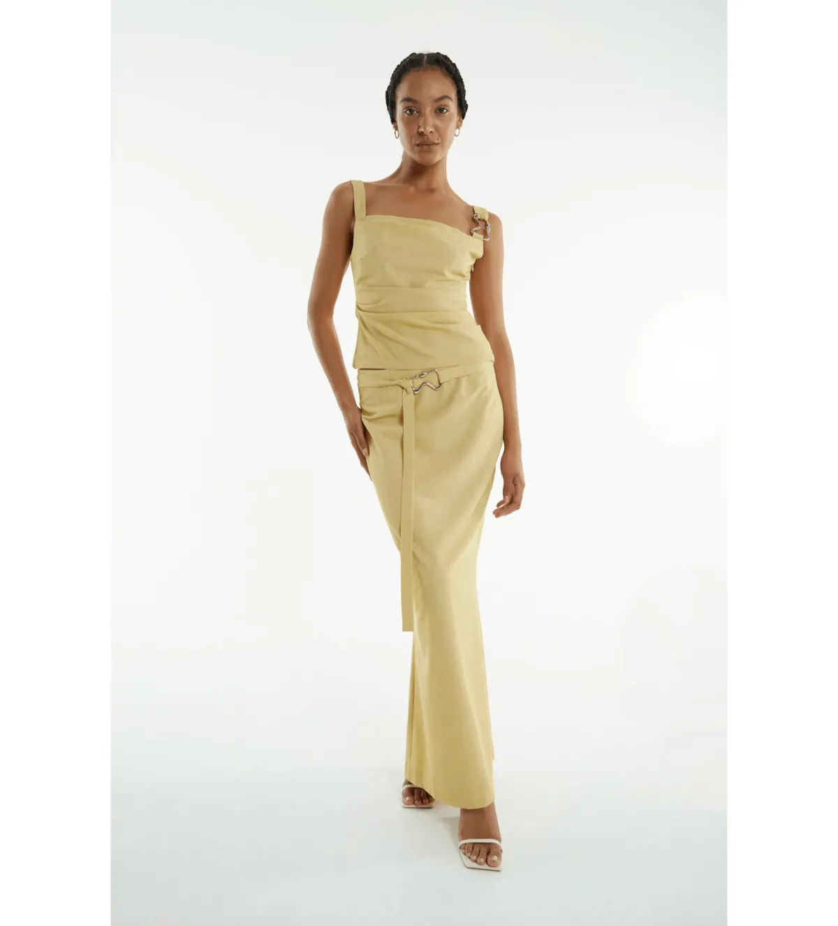 Third Form Paradigm Tucked Camisole and Skirt Set Citrus Size 10  for rent on The Volte - main image