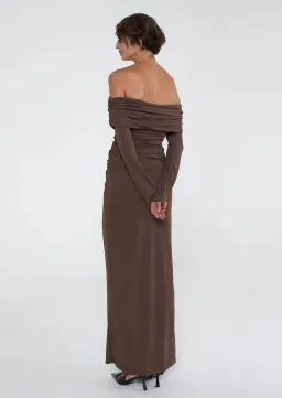 Benni Lorena Maxi Dress in Ash Brown Size 12 for rent on The Volte - image 2