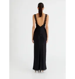 Benni Robbie Satin Slip Dress Black Size AU 14  for rent on The Volte - image 5