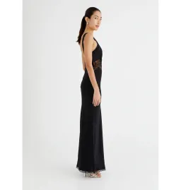 Benni Robbie Satin Slip Dress Black Size AU 14  for rent on The Volte - image 4