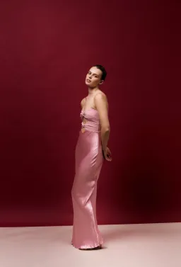 Bec & Bridge Halle Strapless Dress in Dusty Pink Size 6 for rent on The Volte - image 1