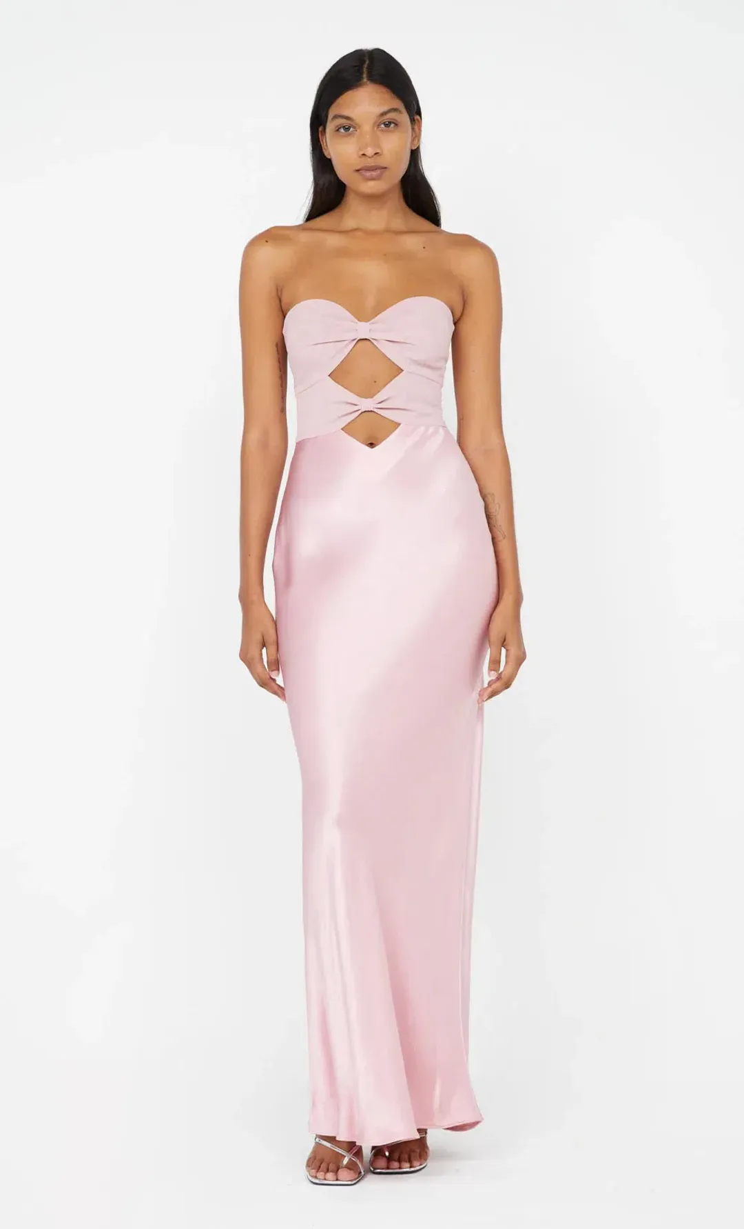 Bec & Bridge Halle Strapless Dress in Dusty Pink Size 6 for rent on The Volte - main image