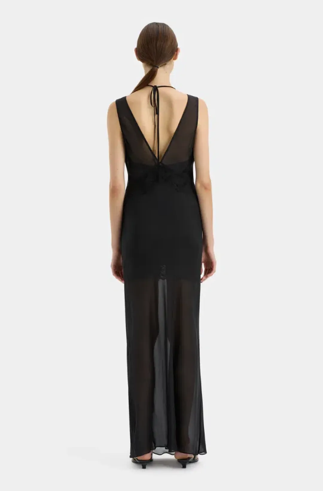 Sir the Label Avellino Lace Layered Dress Black Size 0 / AU 6 for rent on The Volte - main image
