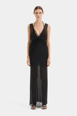 Sir the Label Avellino Lace Layered Dress Black Size 0 / AU 6 for rent on The Volte - image 1