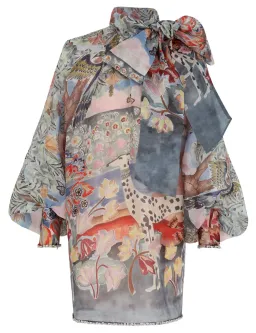 Zimmermann Illustration Billow Shift Mini Dress Eden Garden Size S / AU 8 for rent on The Volte - image 3