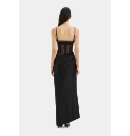 Sir the Label Dunya Draped Gown Black Size AU 10 for rent on The Volte - image 3