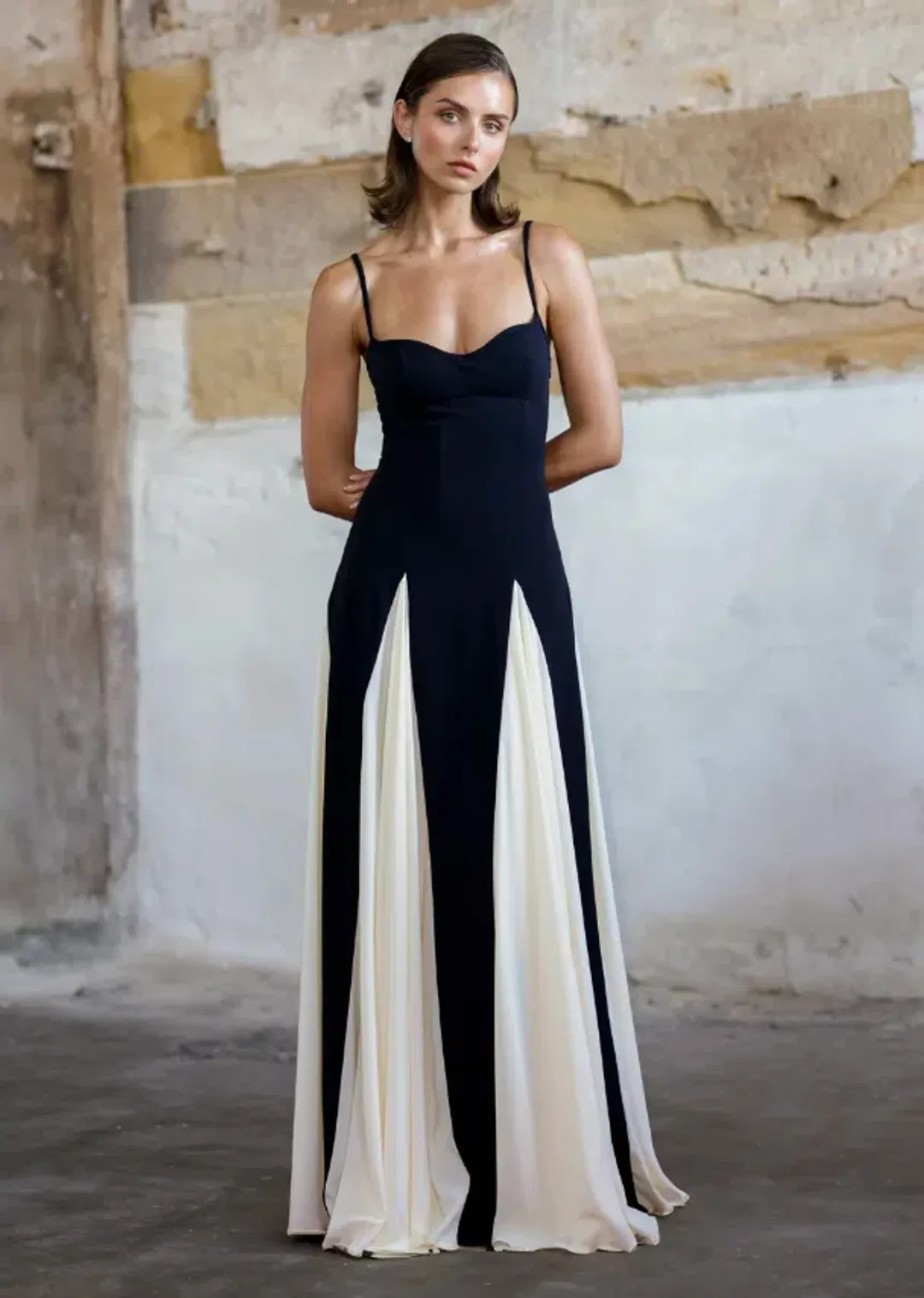 Arcina Ori Paloma Dress Black/White Size AU 8 for rent on The Volte - main image