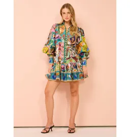 Alemais Evergreen Mini Dress Multi Size AU 8 for rent on The Volte - image 1