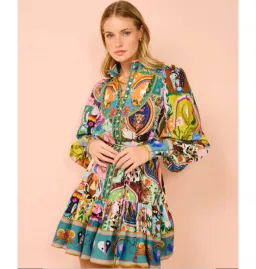 Alemais Evergreen Mini Dress Multi Size AU 8 for rent on The Volte - image 2