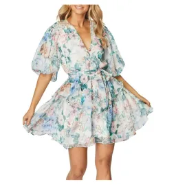 Pilgrim Riley Mini Dress Floral Size AU 8 for rent on The Volte - image 2