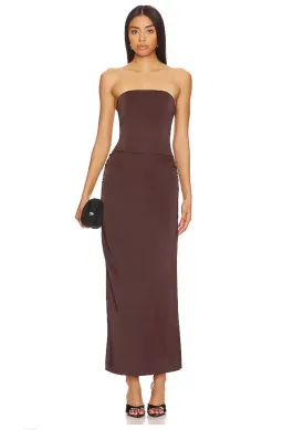 Bec & Bridge Jones Strapless Maxi Dress Cocoa Size 6 for rent on The Volte - image 1