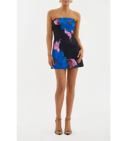 Rebecca Vallance Acid Bloom Strapless Mini Dress Multi/Floral Size 10  for rent on The Volte - image 3