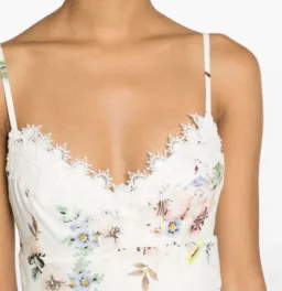 Zimmermann Appliqué Picnic Dress Blue Floral Size 1/Au 10 for rent on The Volte - image 5