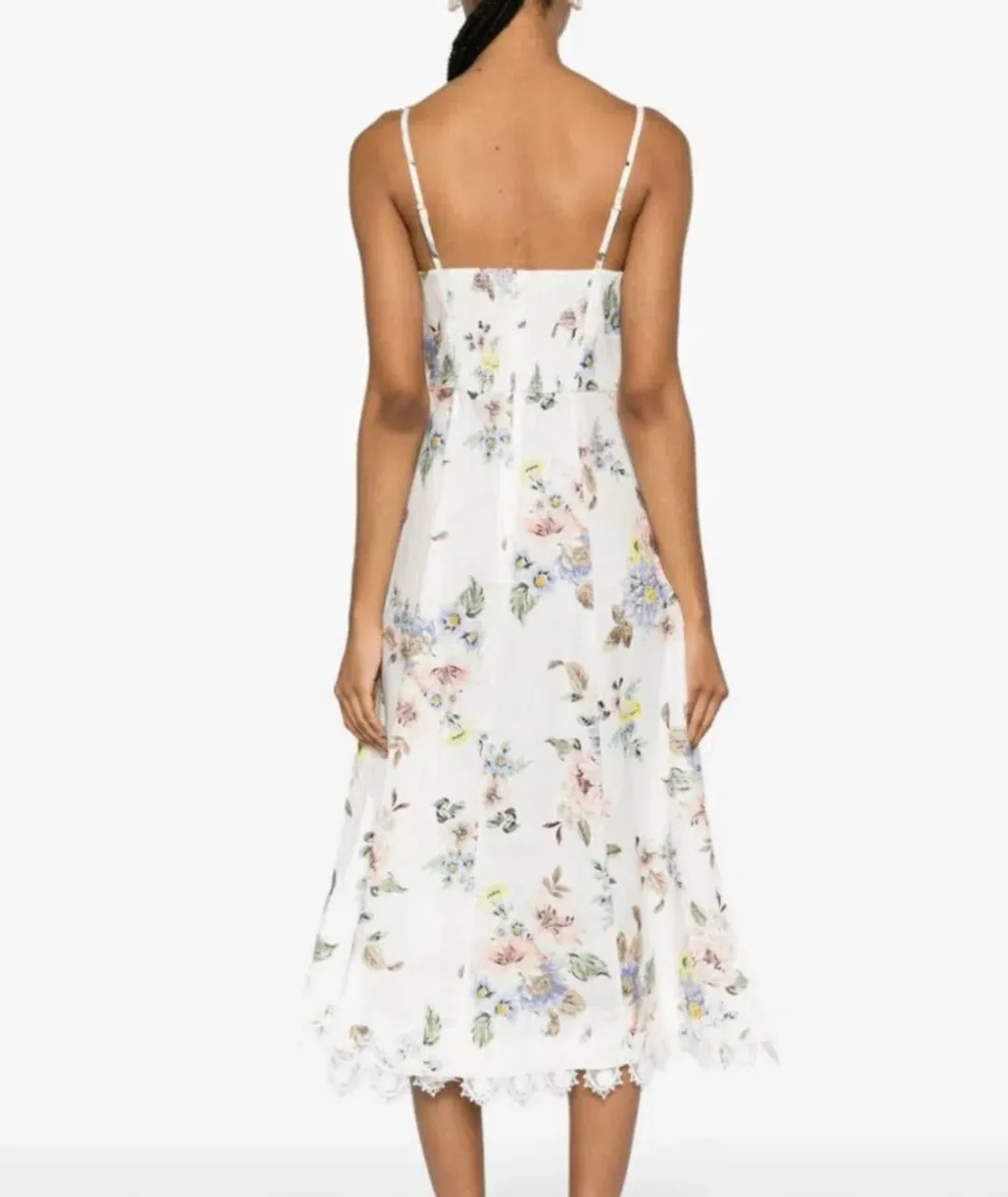 Zimmermann Appliqué Picnic Dress Blue Floral Size 1/Au 10 for rent on The Volte - main image