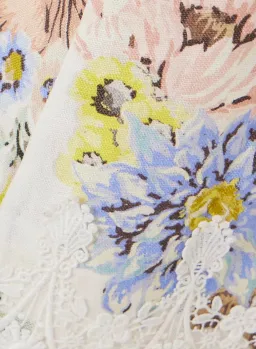 Zimmermann Appliqué Picnic Dress Blue Floral Size 1/Au 10 for rent on The Volte - image 8