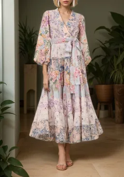 Zimmermann The Halliday Tiered Midi Dress in Spliced Size 4 / AU 16 for rent on The Volte - image 4