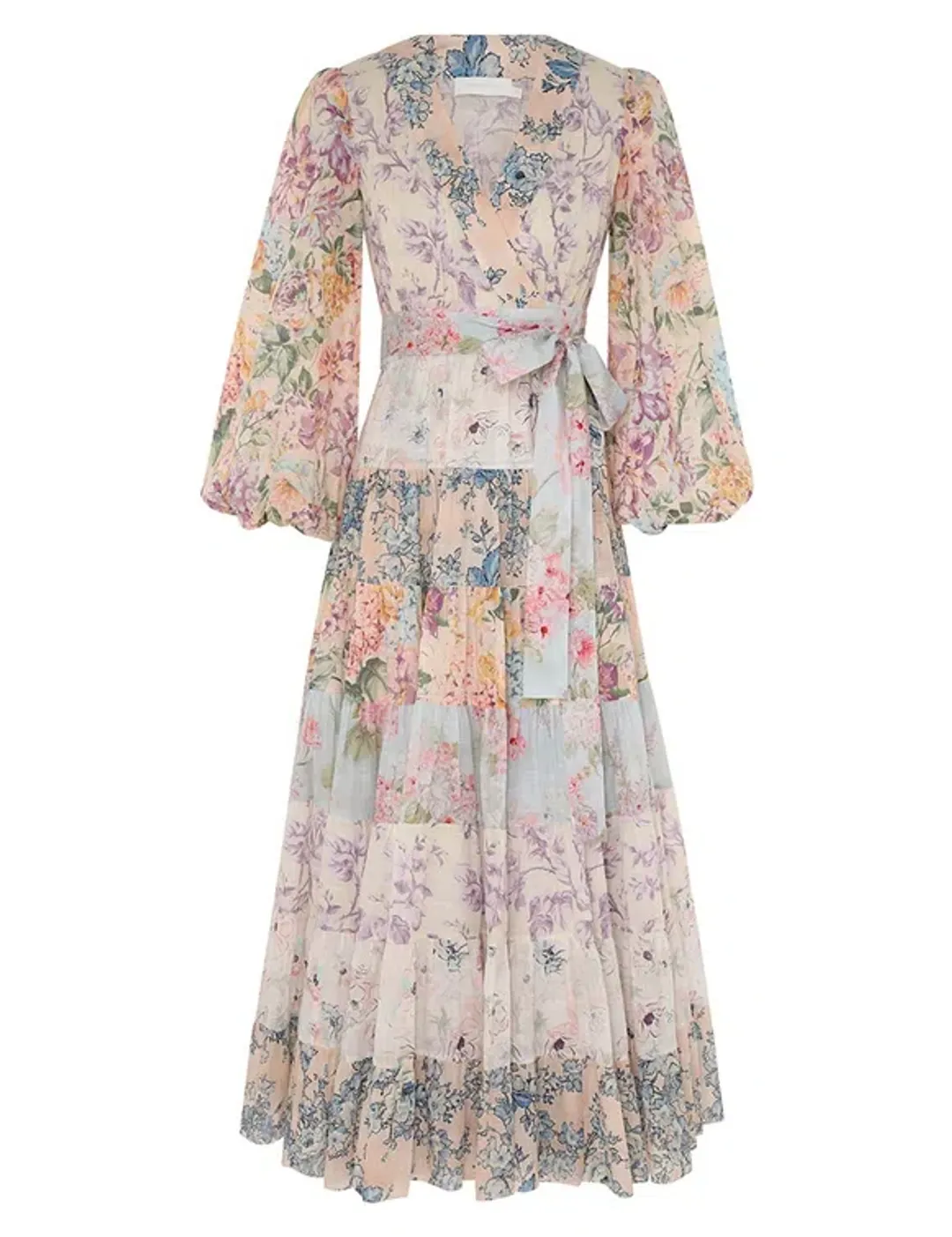 Zimmermann The Halliday Tiered Midi Dress in Spliced Size 4 / AU 16 for rent on The Volte - main image