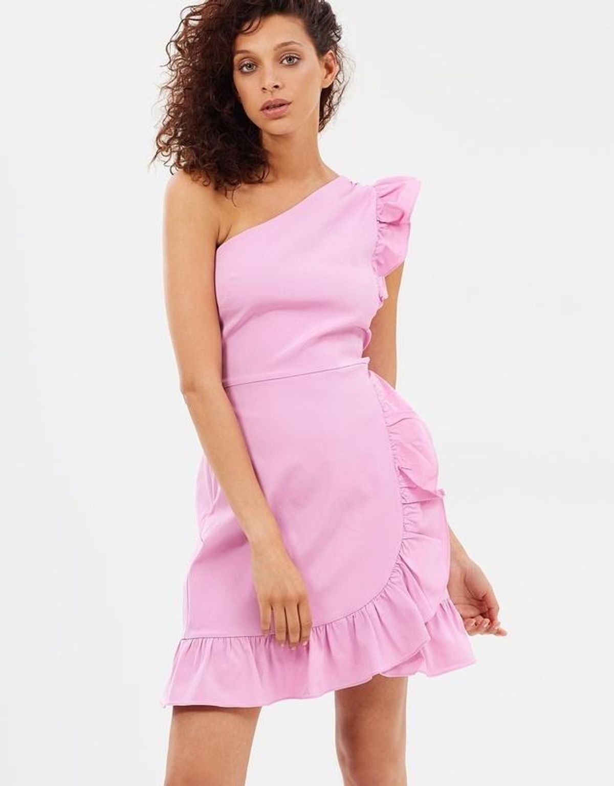 J Crew One Shoulder Ruffle Dress for rent on The Volte - main image