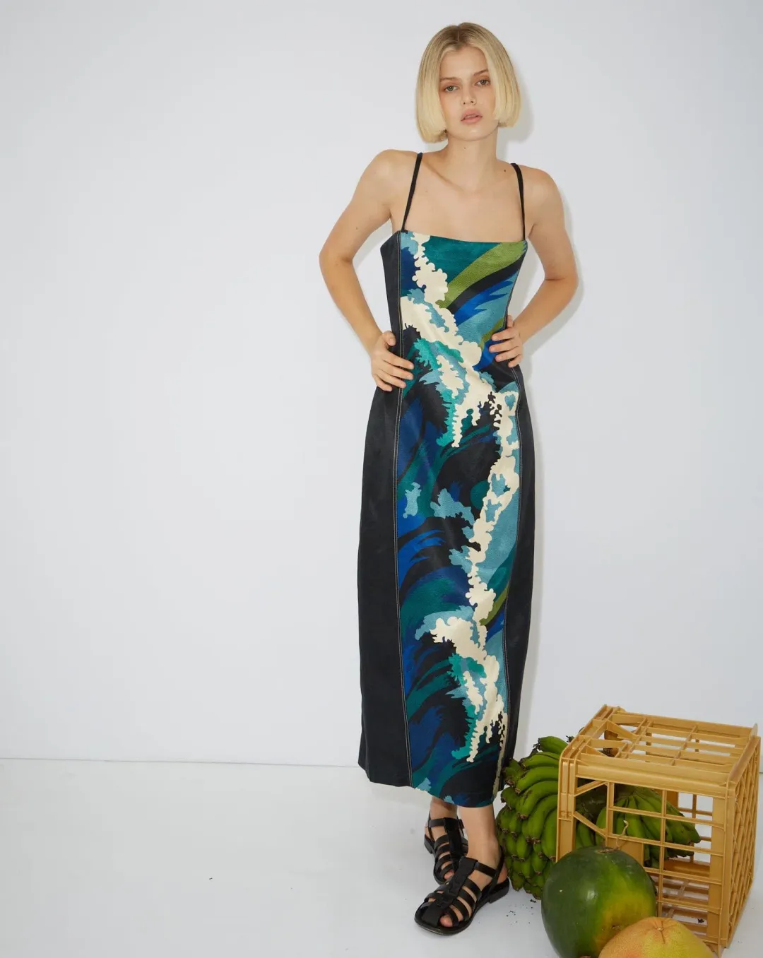 Alemais Wave Midi Dress Multi Size 8 for rent on The Volte - main image