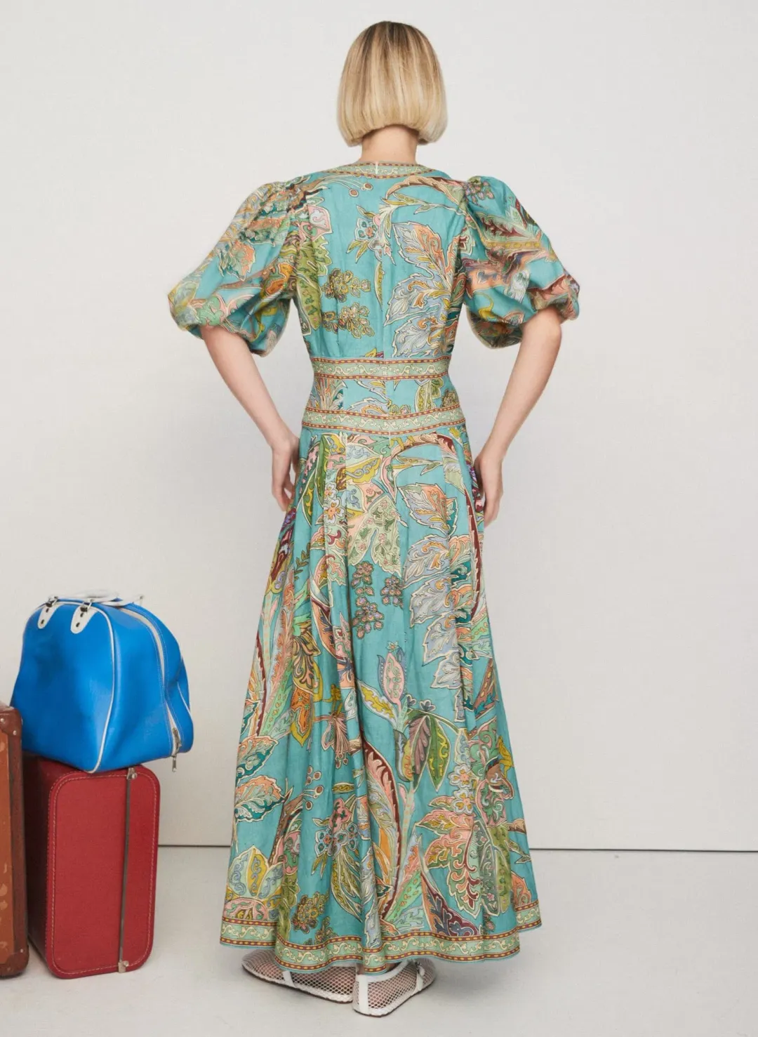 Alemais Franca Midi Dress Print Size 8 for rent on The Volte - main image