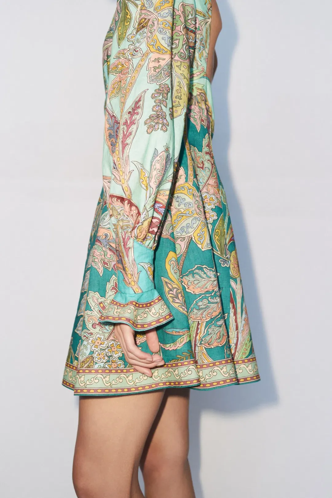 Alemais Franca Mini Dress Green Size 10 for rent on The Volte - main image