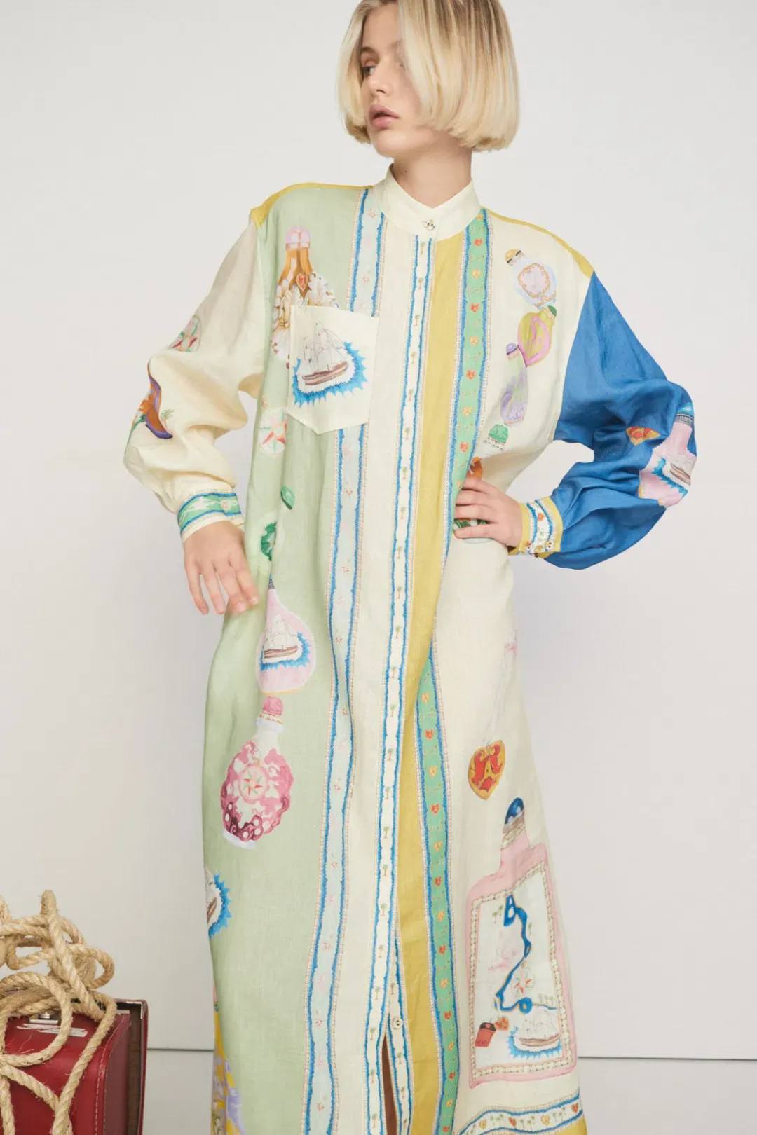 Alemais Elixir Shirtdress Print Size 8 for rent on The Volte - main image