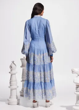 Alemais Arion Midi Dress Blue Size 8 for rent on The Volte - image 3