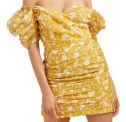 C/MEO Collective Love Hate Mini Dress Yellow Size AU 8 for rent on The Volte - image 2