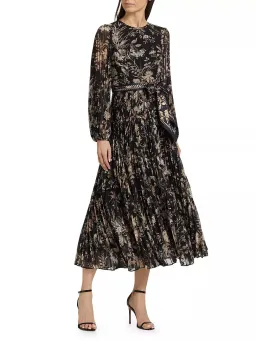 Zimmermann Sunray Long Sleeve Midi Dress in Black Mockingbird Size 1 / AU 10 for rent on The Volte - image 1
