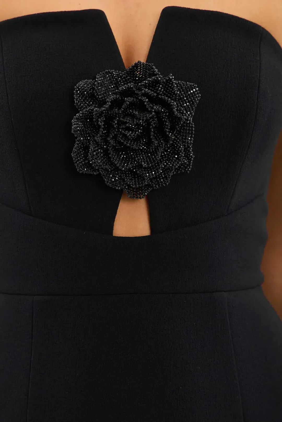 Rebecca Vallance Aubree Midi Dress Black Size 8 for rent on The Volte - main image