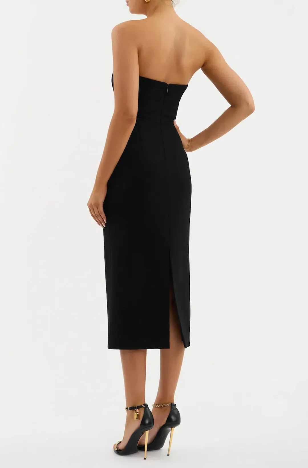 Rebecca Vallance Aubree Midi Dress Black Size 8 for rent on The Volte - main image
