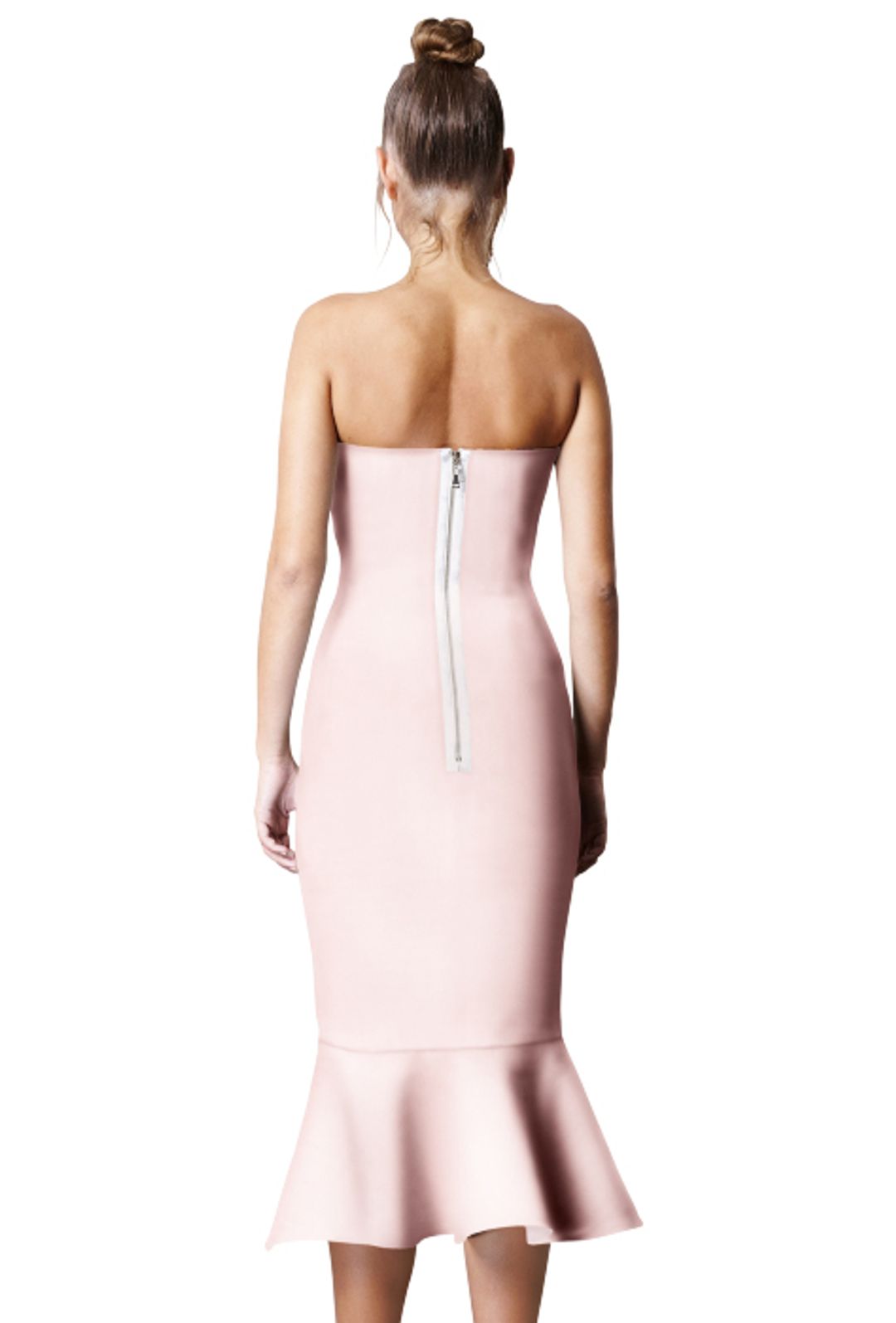 By Johnny Raffia Drop Flair Dress Pink Size 8 for rent on The Volte - main image