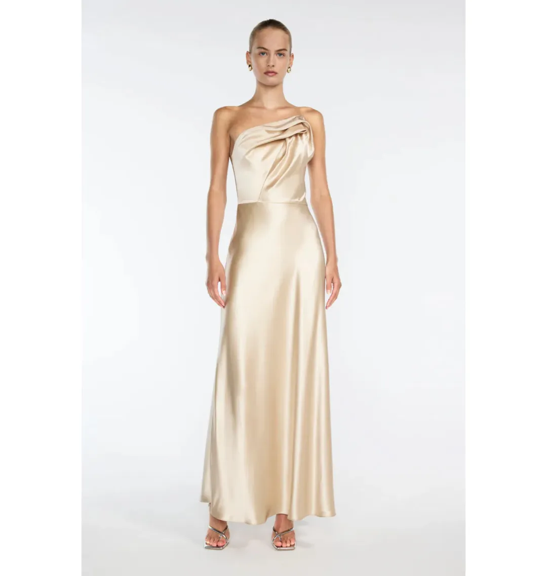 Manning Cartell Show Me Love Strapless Gown Champagne Size AU 10 for rent on The Volte - main image