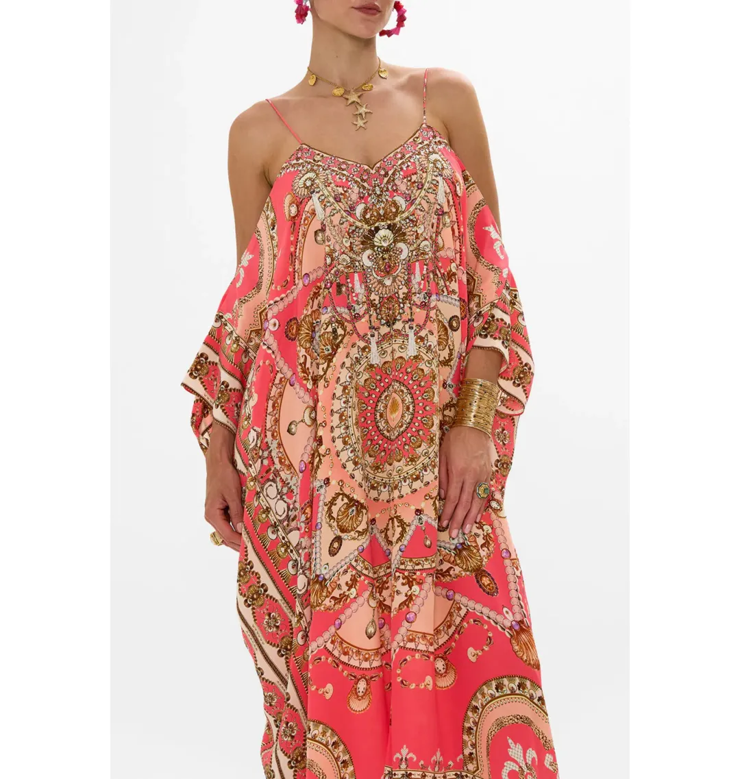 Camilla The Shell Games Shoestring Strap Kaftan Print One Size for rent on The Volte - main image