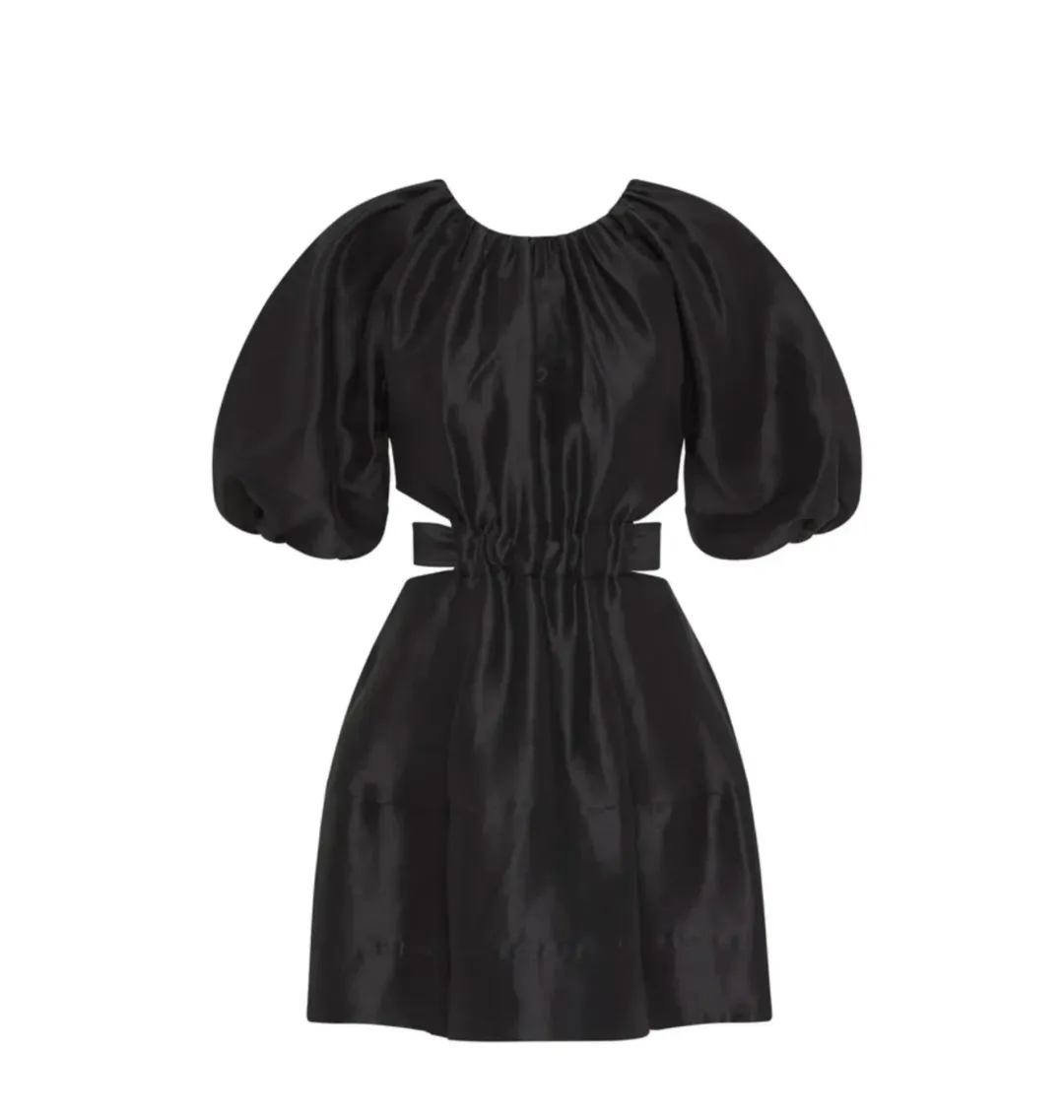 Aje Mimosa Cut Out Mini Dress Black Size AU 8 for rent on The Volte - main image