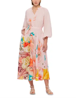 Leo Lin Pippa Midi Dress in Euphoria Print Size 10 for rent on The Volte - image 3