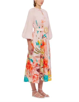 Leo Lin Pippa Midi Dress in Euphoria Print Size 10 for rent on The Volte - image 2