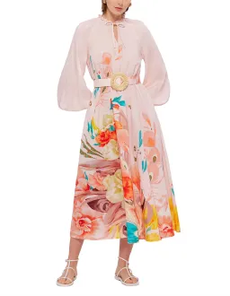 Leo Lin Pippa Midi Dress in Euphoria Print Size 10 for rent on The Volte - image 4