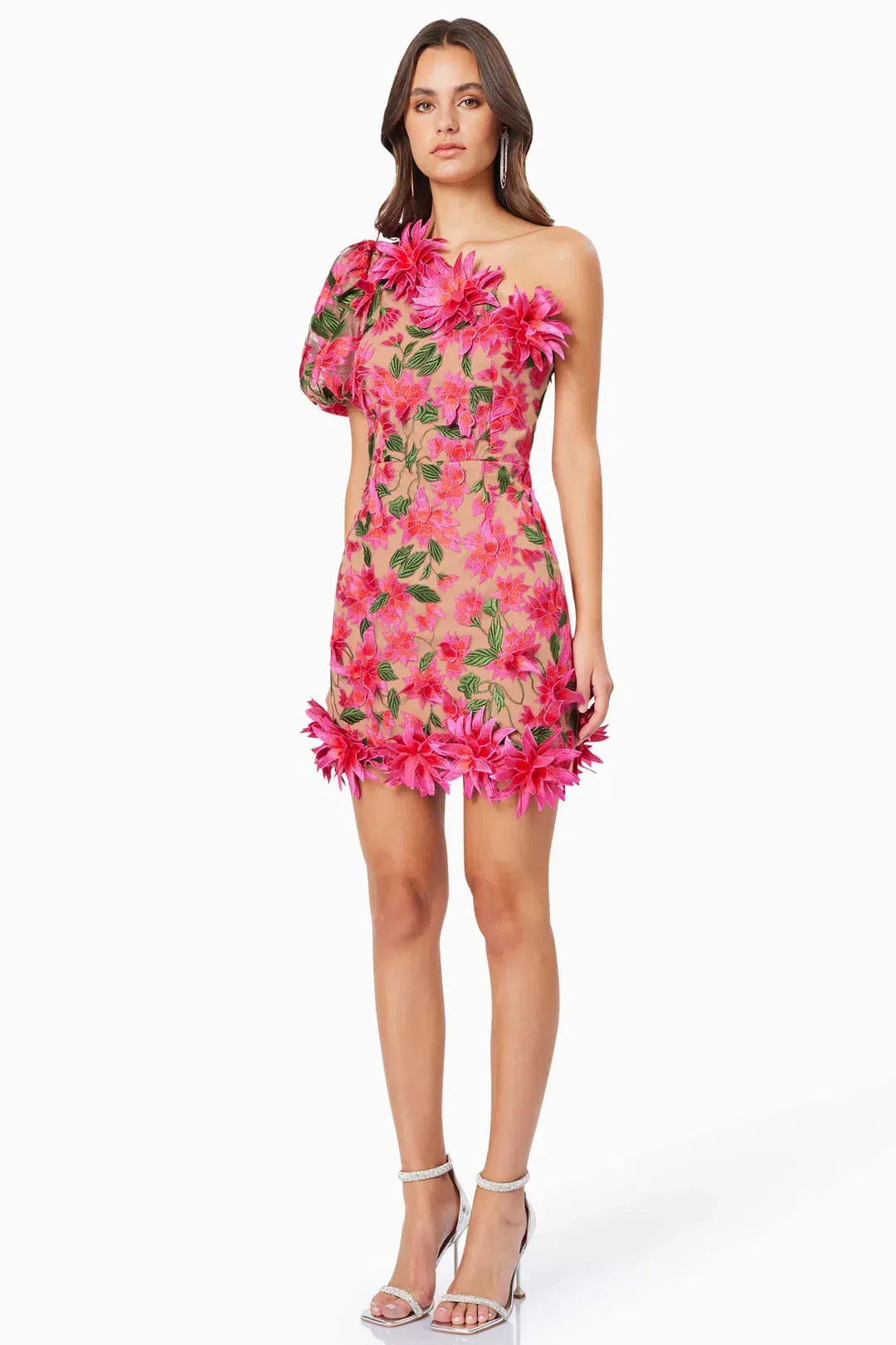 Elliatt Valentina One Shoulder Mini Dress Floral Size S / AU 8 for rent on The Volte - main image