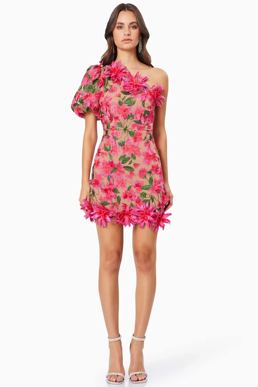 Elliatt Valentina One Shoulder Mini Dress Floral Size S / AU 8 for rent on The Volte - main image